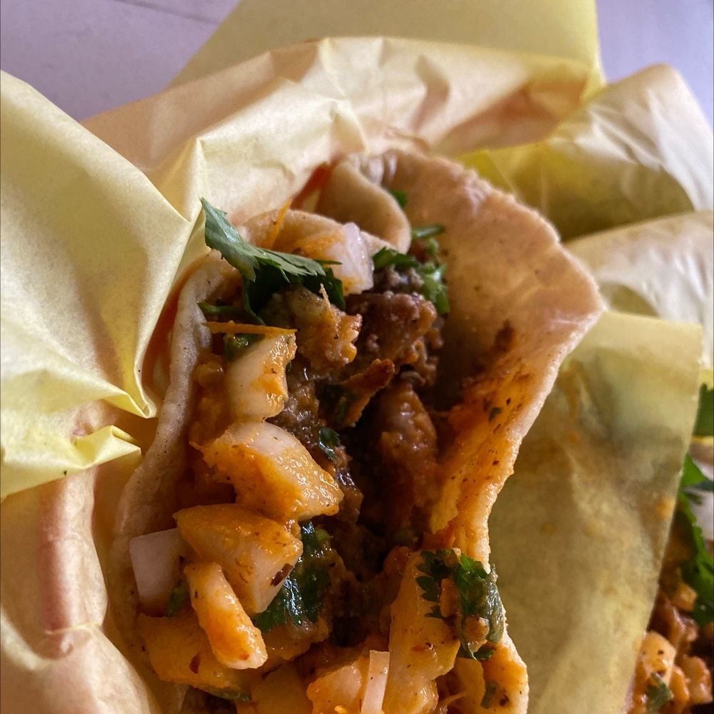 Shrimp tacos at Chula Tacos